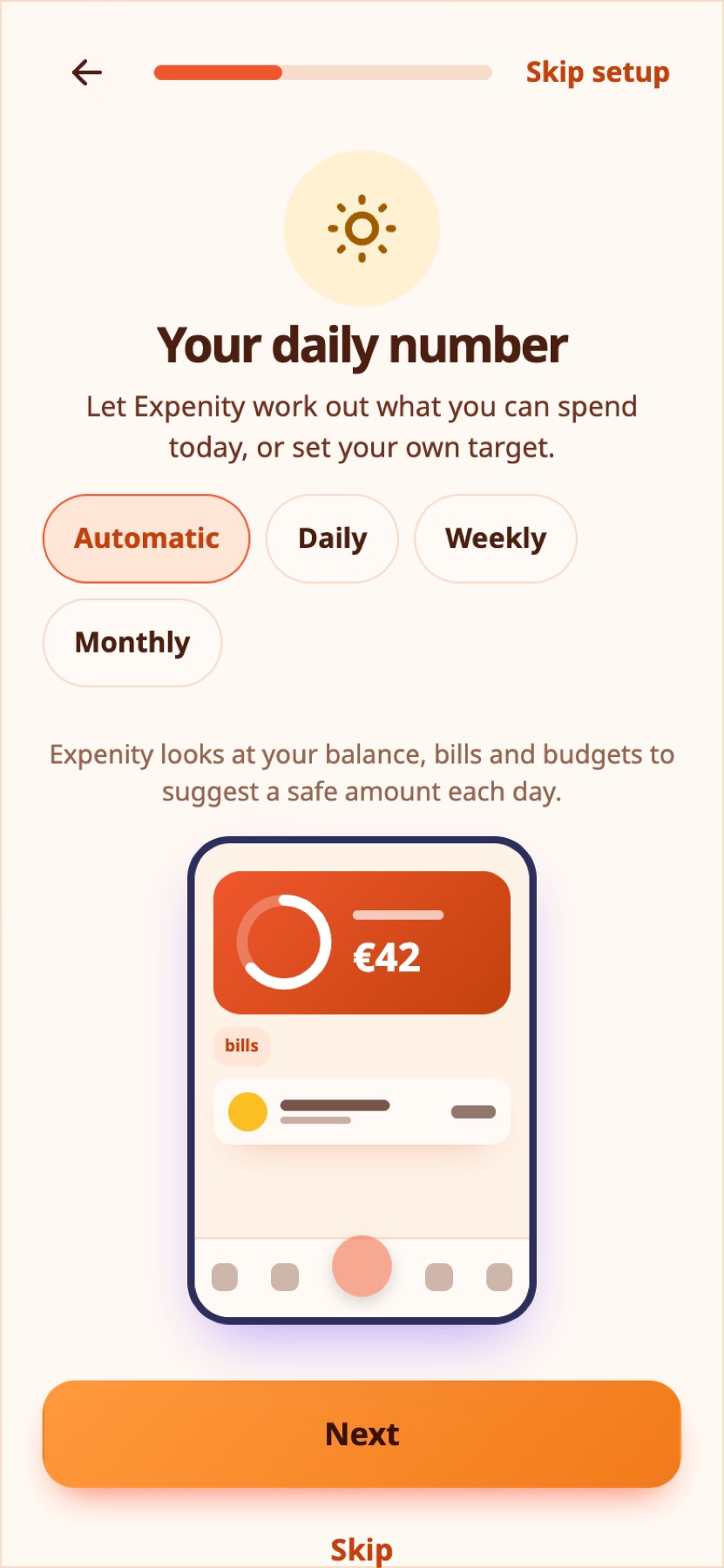 Setting up the daily number.